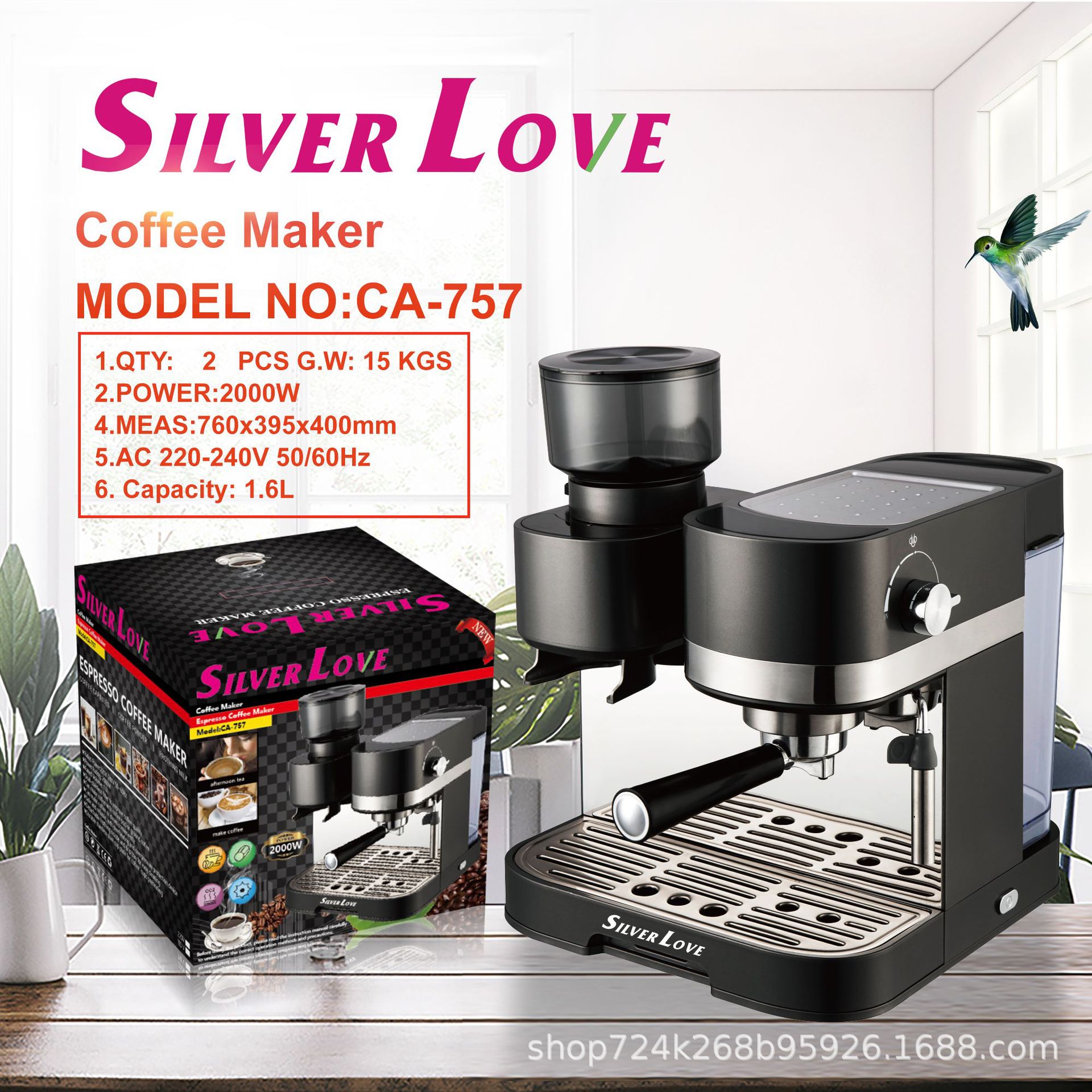 Foreign Trade Export Italian Coffee Machine Household Extraction Concentrated Steam Coffee Machine Extractor