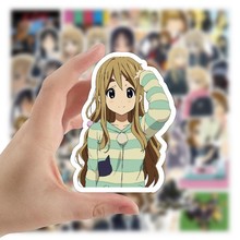 50張 anime sticker KON 輕音少女貼紙行李箱頭盔電腦手機殼貼畫