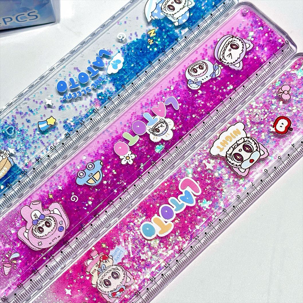 20cm de dibujos animados regla de reducción de presión regla de escala de onda regla de alta calidad de papelería al por mayor