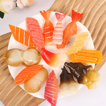 PVC仿真海鲜三文鱼鳗鱼金枪鱼生鱼片diy日料刺身拼盘寿司食玩配件