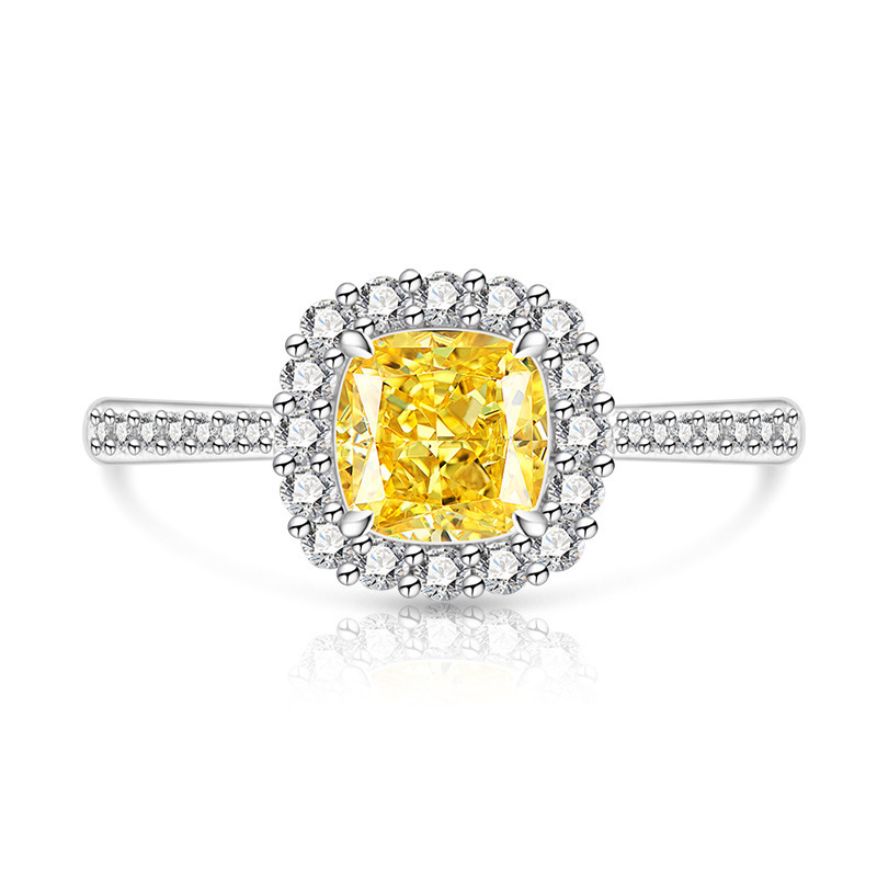 Prinzessin-ring Mit Edelstein Und Diamanten In Gold-optik_voghion.com