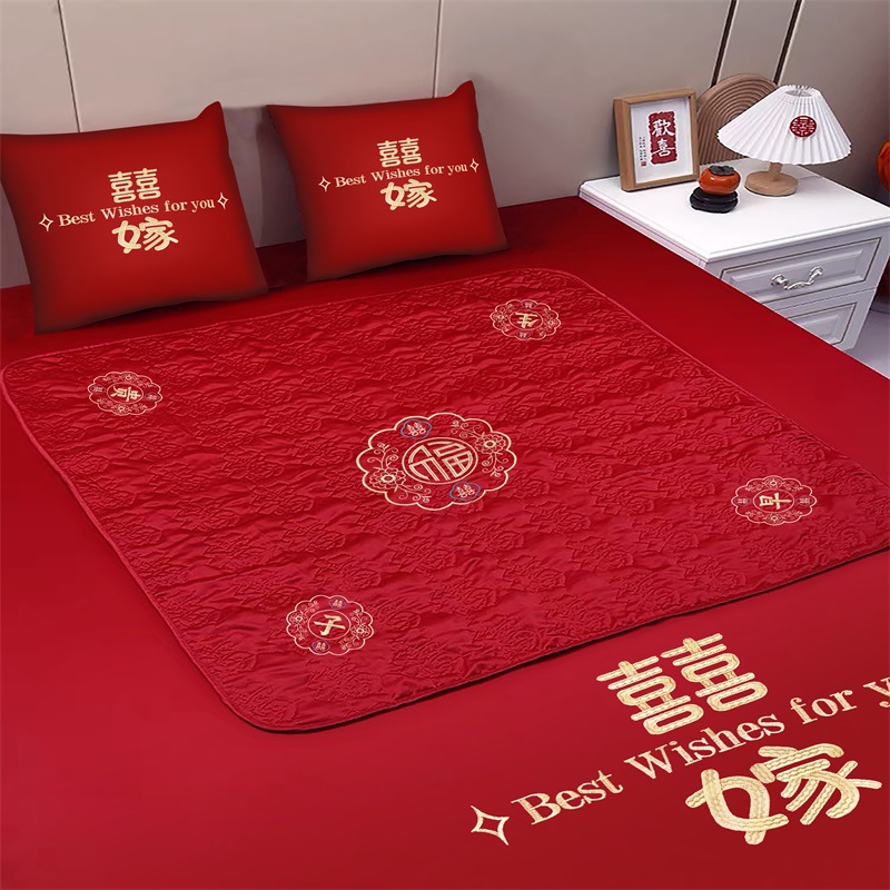 Mujeres de boda almohadilla de boda almohadilla de boda almohadilla de boda almohadilla de bordado de 100 fu para aumentar el cojín de la habitación de la boda edredón