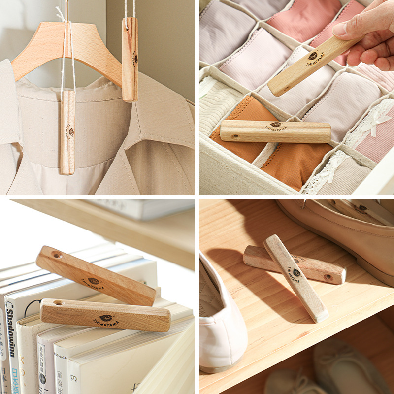 Escarcha Montaña Estilo japonés 12 piezas vieja tira de madera de alcanfor Bola de alcanfor armario natural aromático desodorante a prueba de insectos a prueba de cucarachas bloque de madera de alcanfor