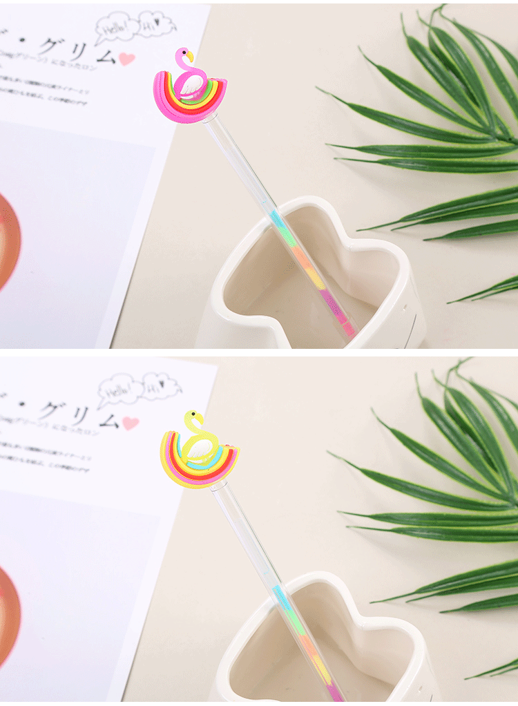 Cute Creative Stationery Unicorn Student Highlight Multi-color Fluorescent Pen display picture 3