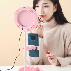Cross-border mobile stand, live streaming ring light, foldable storage, LED ring light, desktop beauty camera accessory, perfect for taking photos