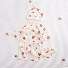 嬰兒夏季連體衣薄款a類服裝男女龍寶寶連體衣新生兒純棉空調服