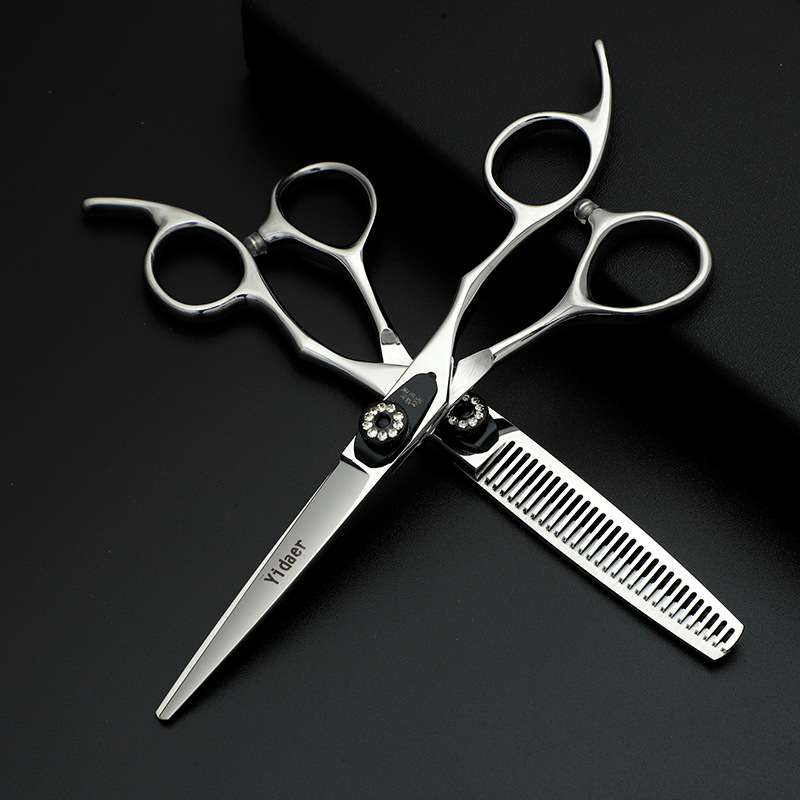 Tijeras para el cabello, juego de tijeras para el cabello de alta gama, tijeras de estilo explosivo transfronterizo de 6 pulgadas, peluquería, tijeras para el cabello, pipa, gema