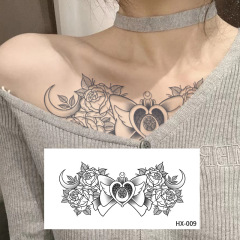 Floral Chest Herb Tattoo Sticker Waterproof Men Durable Chest Floral Arm Semi-Permanent High-End Letter Artistic