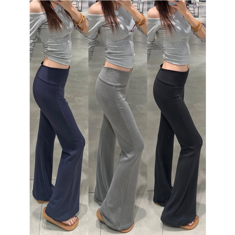 Women's Summer Thin Flared Pants 2026 New High-Waisted American Style Slimming Sports Yoga Flared Sweatpants
