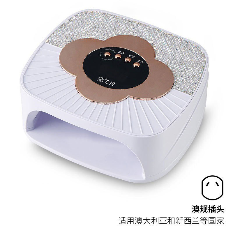 Lámpara de manicuras transfronteriza 308W alta potencia dos manos manicuras asado lámpara de secado rápido pegamento de nail lámpara de fototerapia de perforación inteligente lámpara de asado