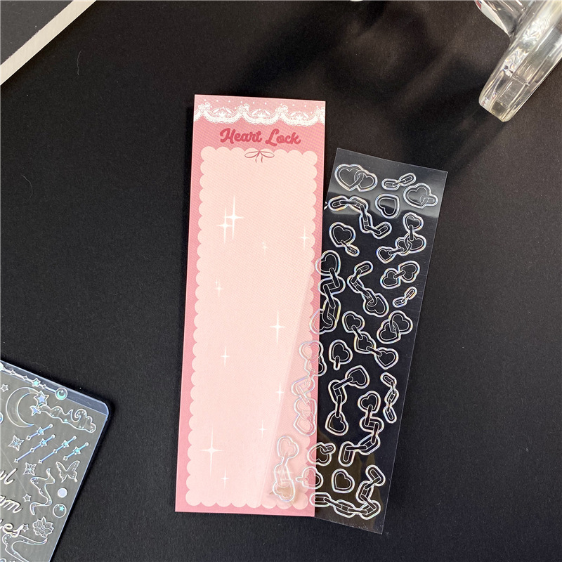 Soul dream series PET láser dorado goo tarjeta pegatinas mariposa medusas ballena sueño estrella persiguiendo pequeñas pegatinas de material de tarjeta