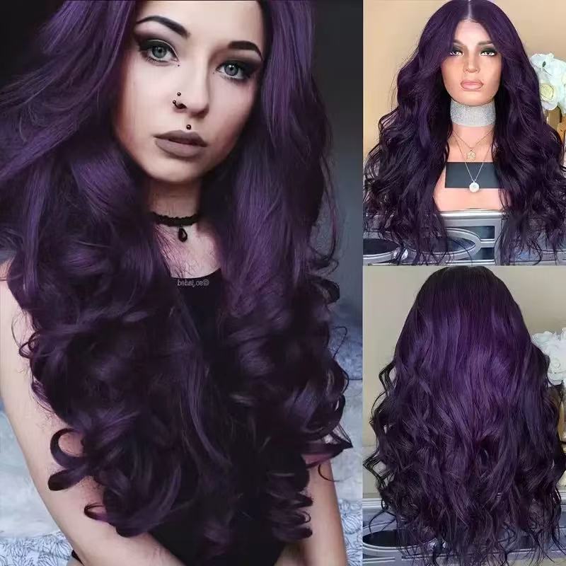 Popular Brazilian Wigs: Orange and Burgundy Lace Front Long Curly Synthetic Wigs Wholesale Popular Brazilian Wigs: Orange and Burgundy Lace Front Long Curly Synthetic Wigs Wholesale