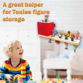 跨境木质玩偶收纳架儿童房间壁挂式公仔置物架磁性壁挂式音响架