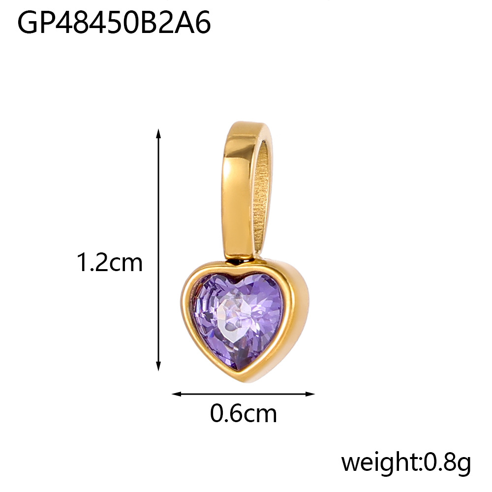 15g Weight Pendant, Chain Jewelry Making Type 12*6mm, 45cm Jewelry Making Size Zircon Inlay Material DIY Jewelry Accessories Classification 1 Piece Quantity 304 Stainless Steel Material Heart Shape Pattern Plating Design Basic, Modern Style, Simple Style Style 1 Piece 12*6mm 45cm 304 Stainless Steel Zircon Heart Shape Pendant Chain 8