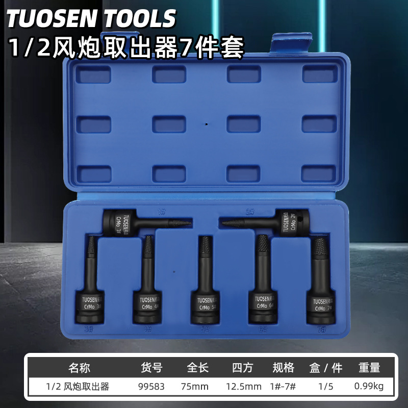 Tuosen Wind Cannon Broken Screw,Broken Wire,Broken Head Screw Extractor,Sliding Thread,Broken Screw Removal Tool Sleeve Head
