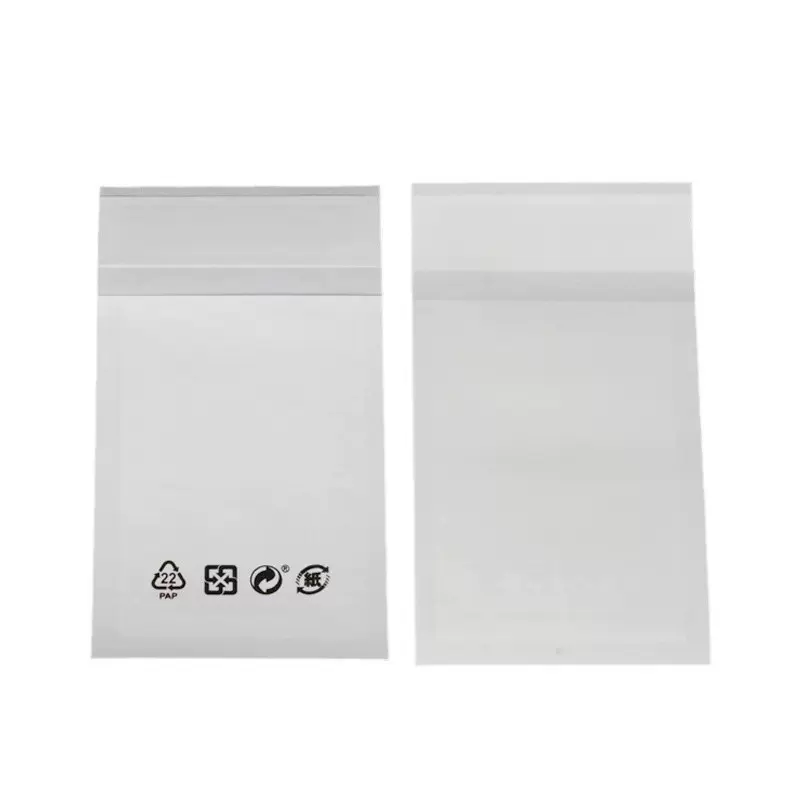 定制可降解格拉辛纸袋数据线服装蜡光配件半透明自粘袋环保可降解