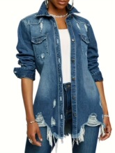 V 50529 Sexy Fashion Denim Jacket �Ը�ţ������ �W���羳