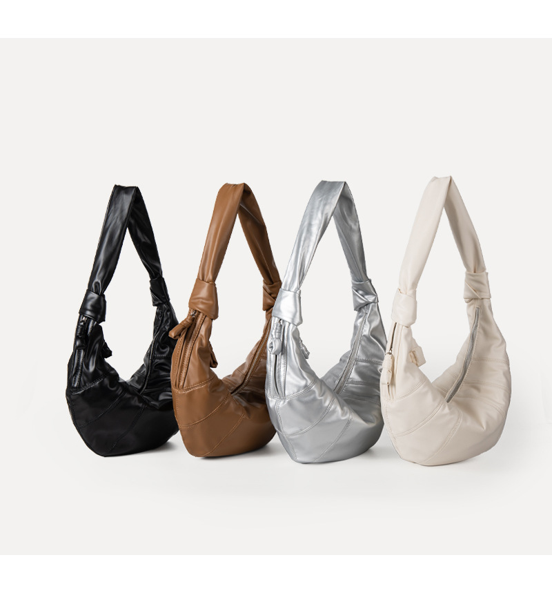Women's Soft Leather Pleated Shoulder Bag For Versatile Commuting_voghion.com