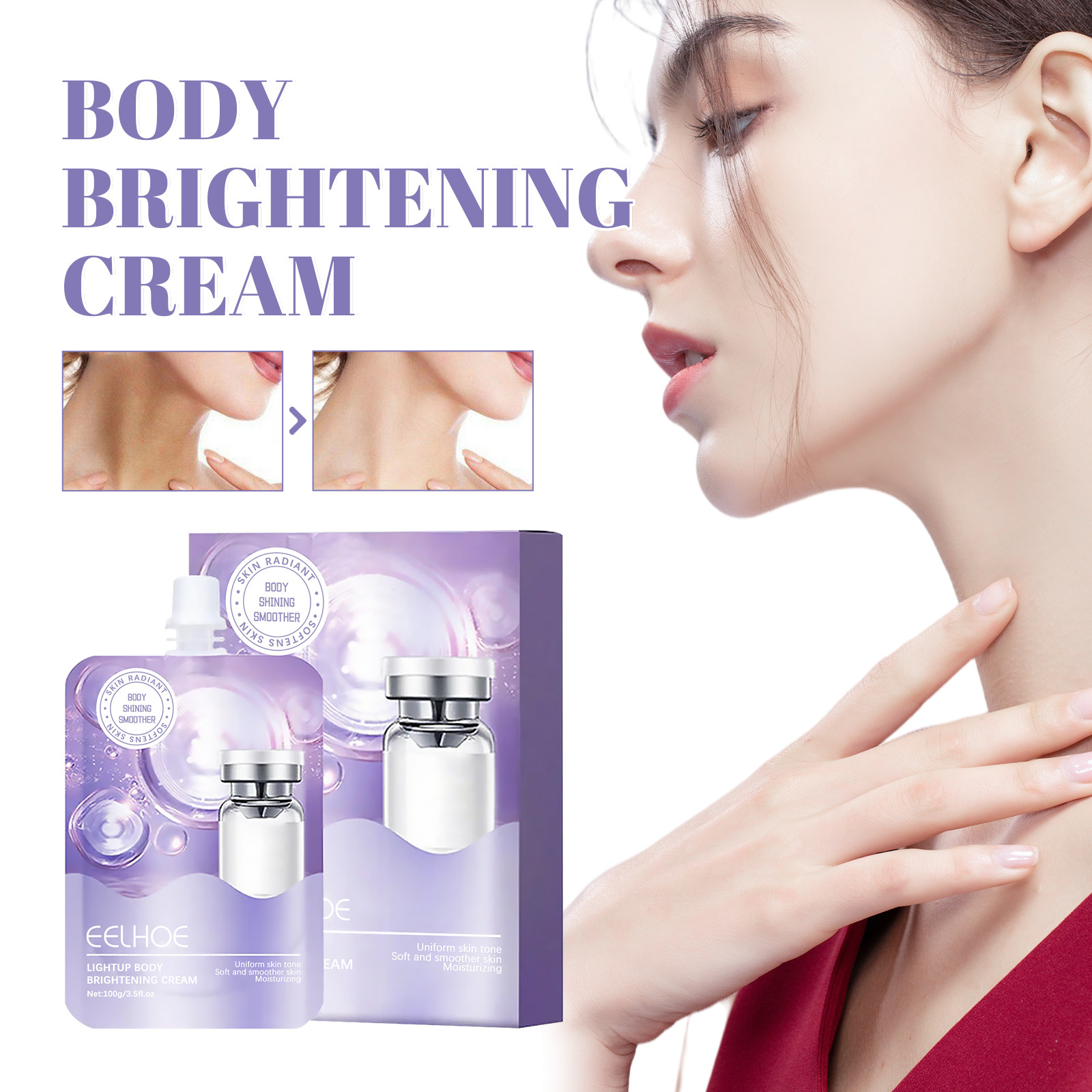 EELHOE Body Beauty Cream Moisturizes, Brightens, Whitens the Skin, making it tender, refreshing, and_voghion.com