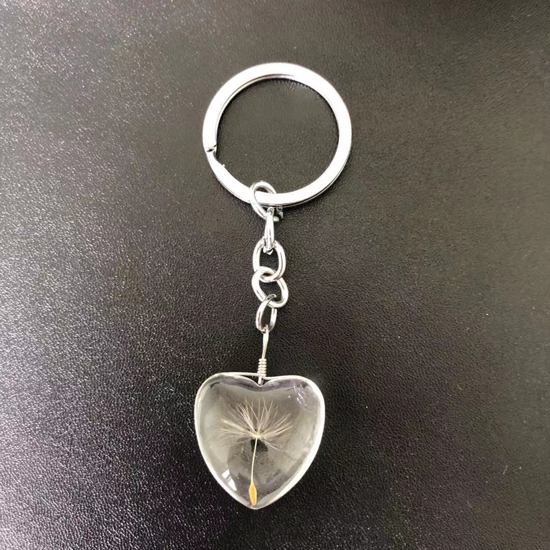 18g Weight Keychain Classification 1 Piece Quantity Holiday, Banquet, Daily Occasion Glass Material Floral Pattern Unisex Gender Pastoral Style Pastoral Floral Glass Unisex Keychain 4