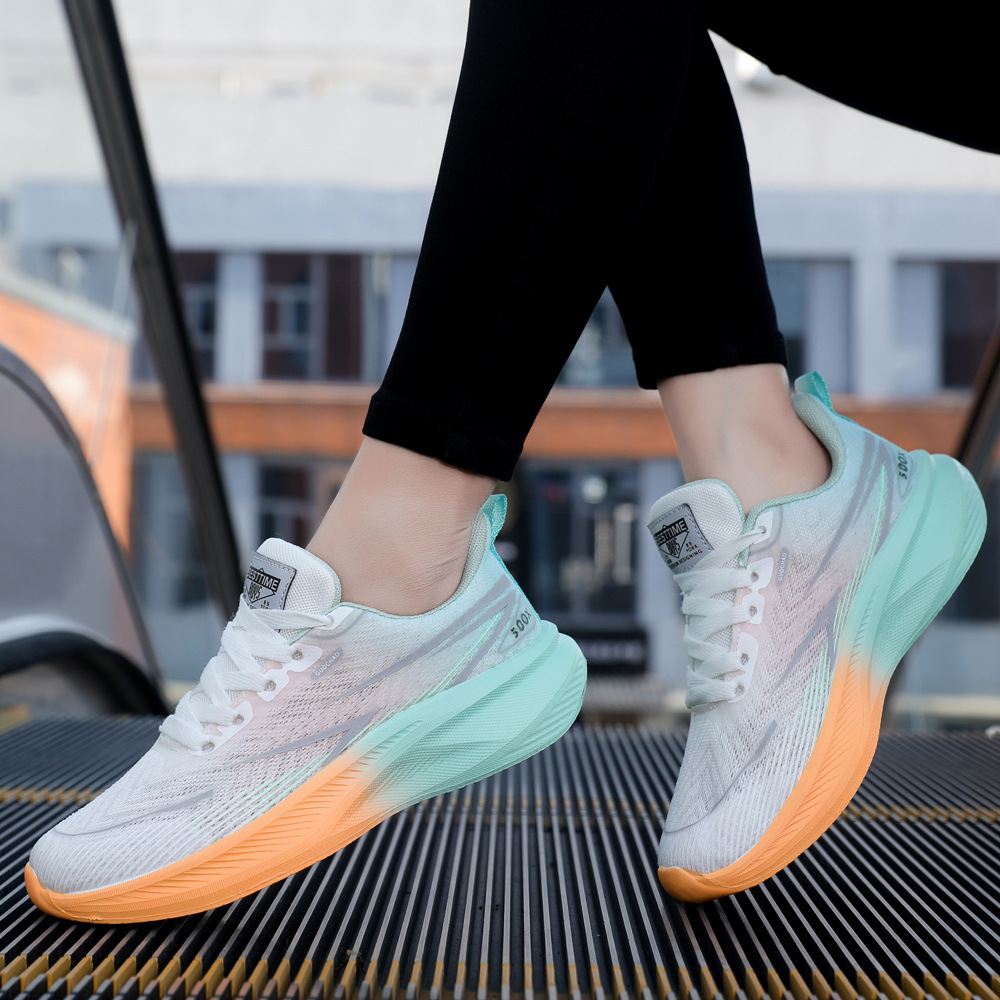 Hombres y mujeres zapatos deportivos de malla transpirable, zapatos casuales cómodos, moda juvenil, zapatos de correr ligeros