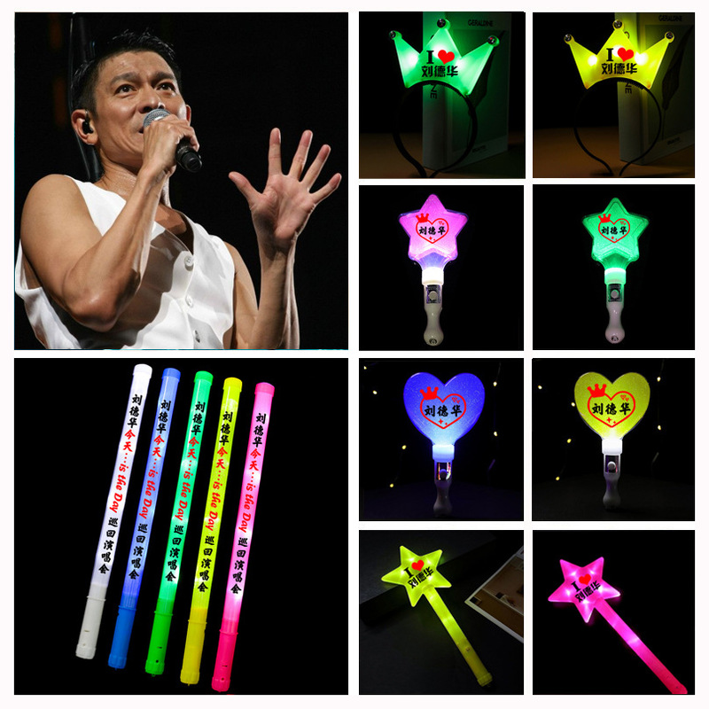 Andy Lau Concert Glow Stick Fans Should Aid Booster Props Luminous Hair Band Flash Bracelet Logo