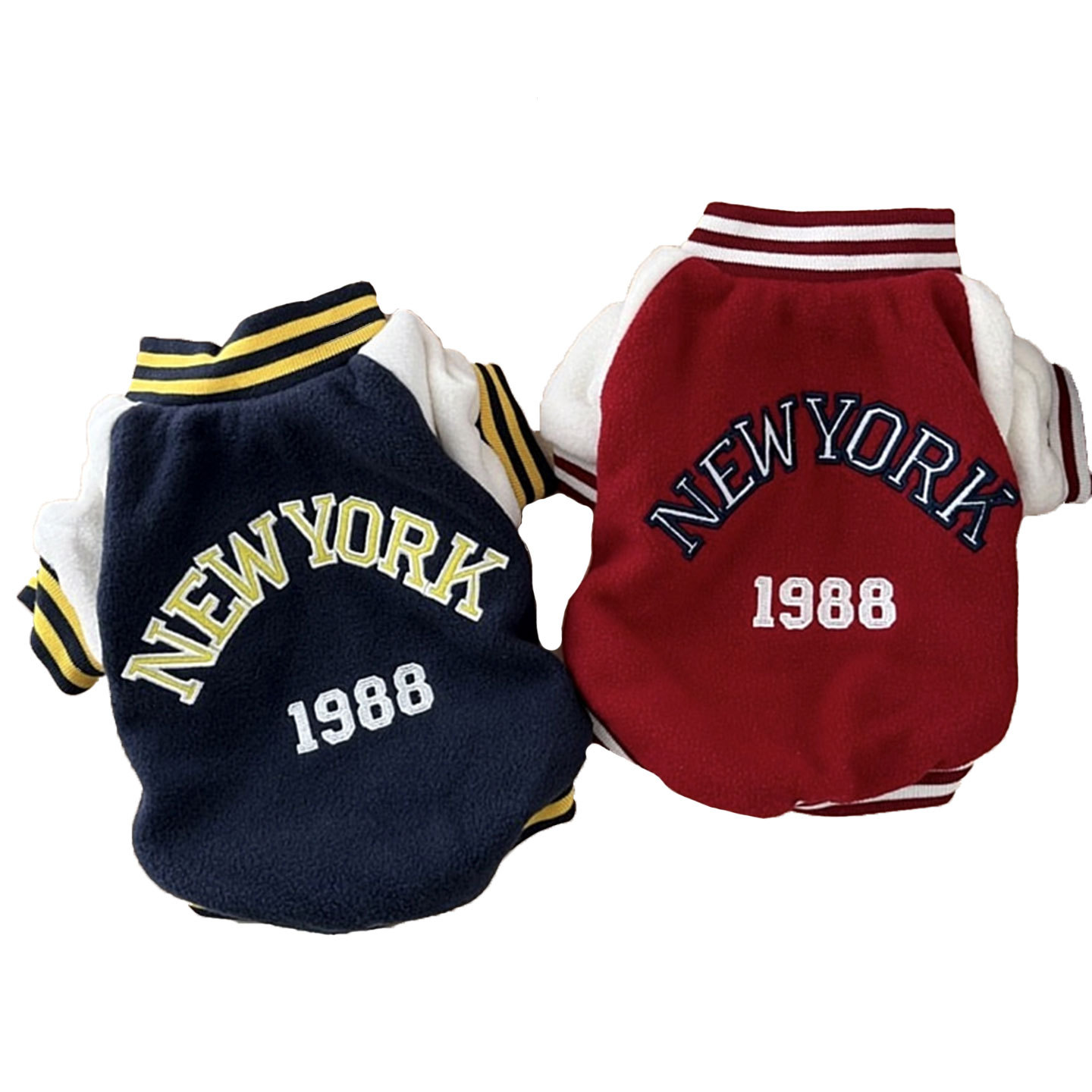 Otoño y invierno nuevo estilo alrededor de 1988 camisa de camiseta de camiseta de color contraste perros pequeños y medianos mascotas perros gatos ropa de peluche