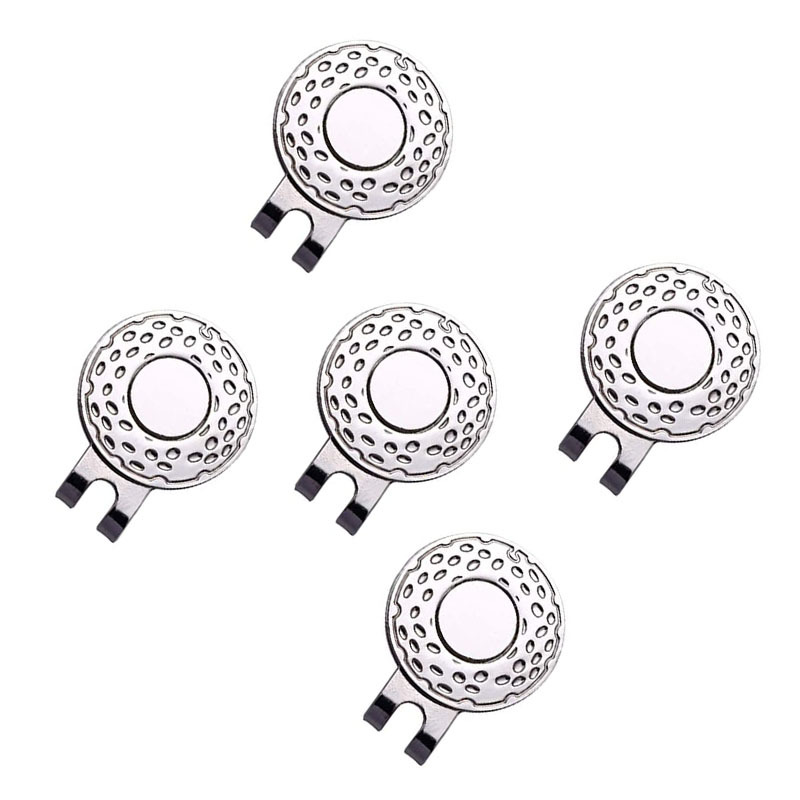 Nuevo clip de la gorra de golf marca 25mm moneda redonda Bola de plata marca con imán transfronteriza Venta caliente