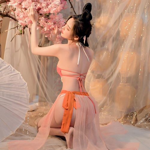 Ancient style national trend shirt small breast sexy underwear passionate midnight charm Hanfu bellyband no need to take off pajamas 5355