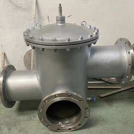 高低接管平底SRB系列篮式过滤器DN200法兰铸钢篮式过滤器 图片