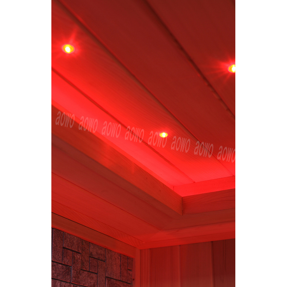 Villa en forma de diamante sala de sauna de doble piso sala de ondas de luz horno de sauna de agua de piedra volcánica sala de transpiración de evaporación seca para varias personas