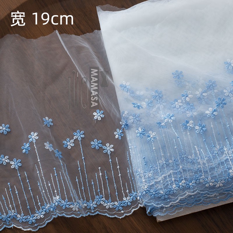 Alta calidad dopamina sueño bordado colorido hilo de malla encaje DIY mano lolita ropa tela accesorios para el cabello