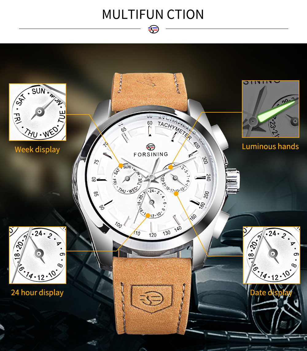 Men's Mechanical Watch Automatic Functional Glow In The Night_voghion.com