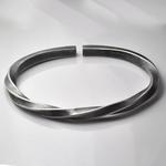 925泰银莫比乌斯环手镯男士泰银复古手工做旧实心银手环工厂批发