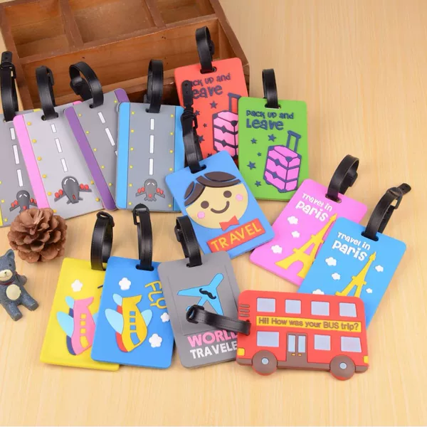 Cartoon luggage tag pvc travel tag, soft luggage tag, aircraft luggage tag, luggage tag