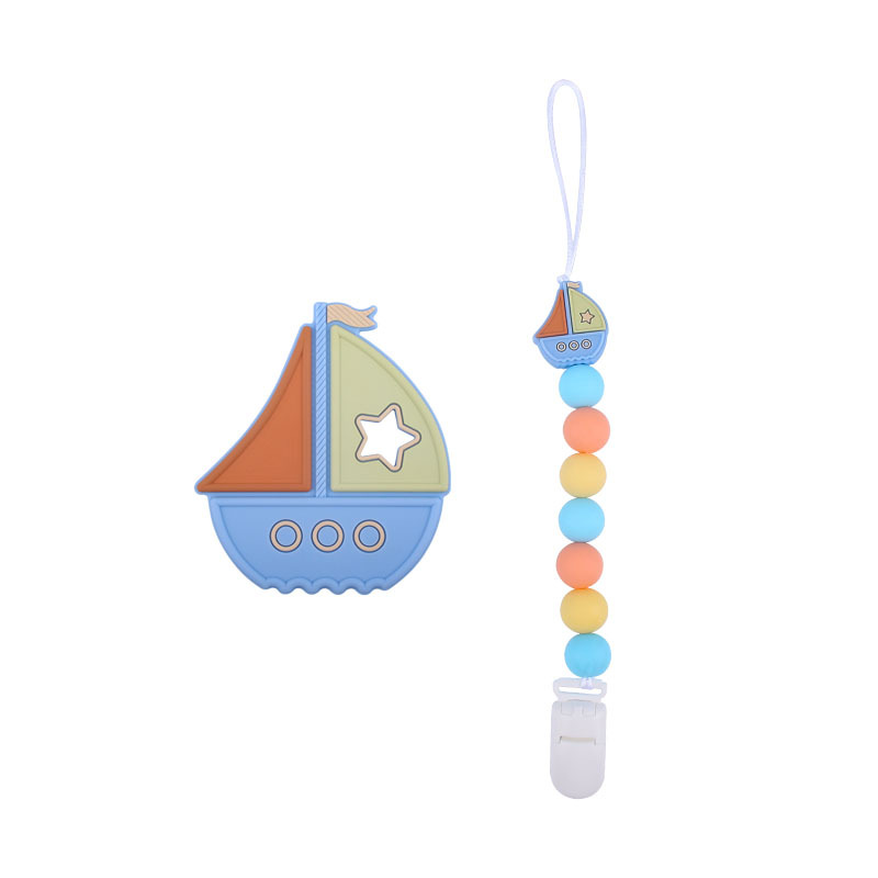 Bebé colorido de silicona vela juguete mordedor bebé Cadena de chupete de silicona AliExpress Venta caliente teether traje