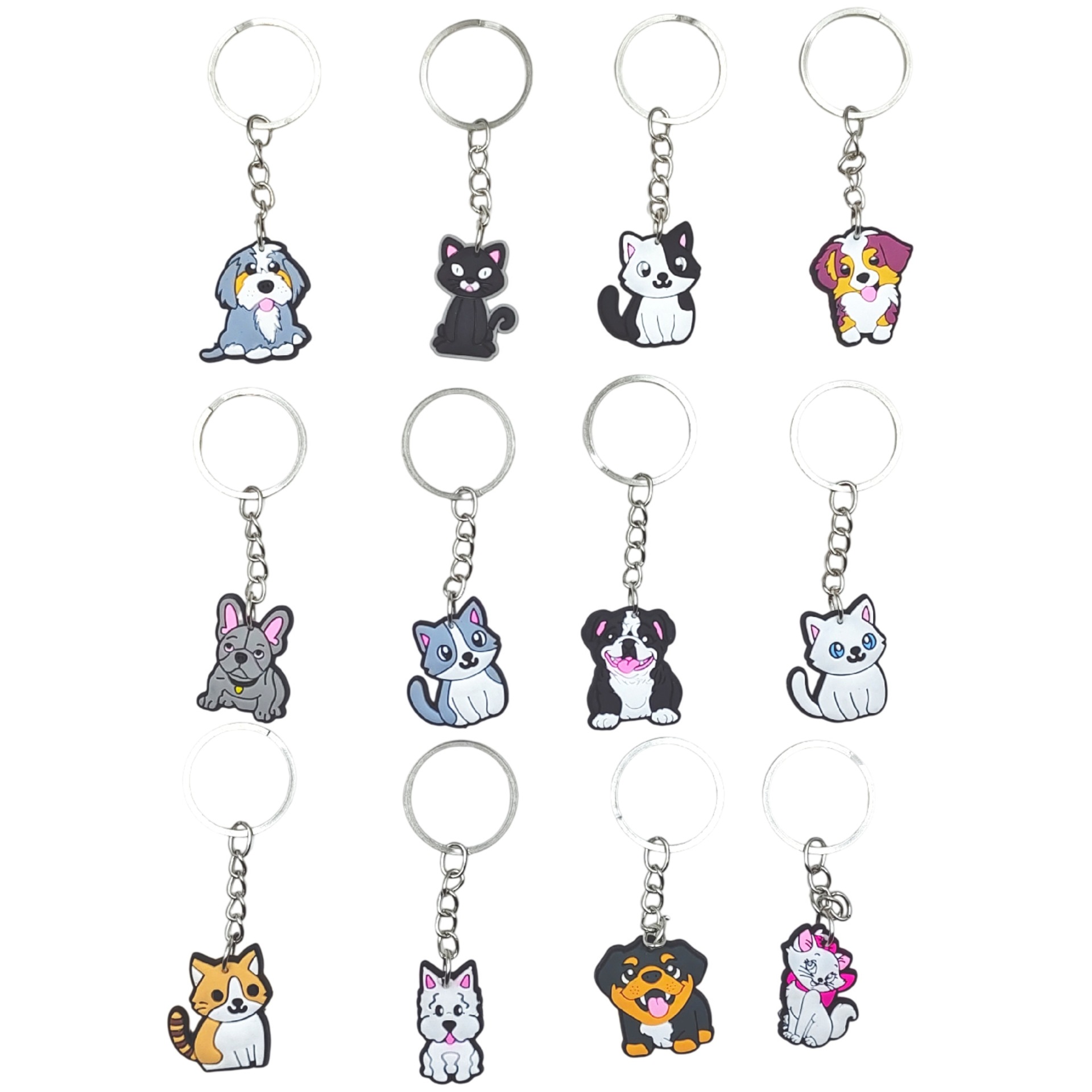 cartoon keychain PVC for keys with zipper