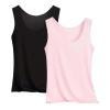 Women's ice silk vest black + pink