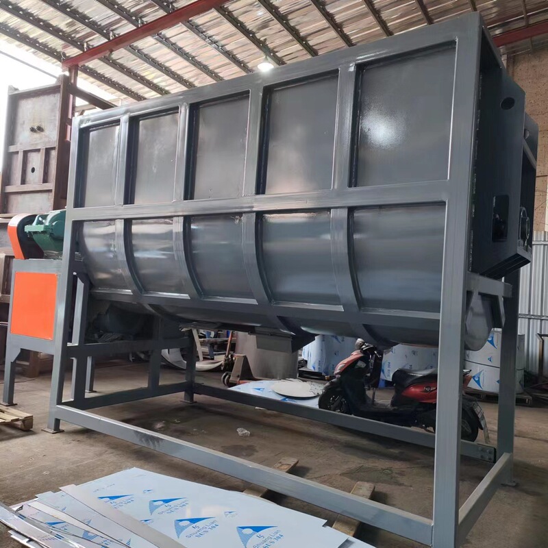 Ten tons of large feed Horizontal Mixer food flour mixing mixer heating double screw Belt dry mixing machine