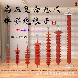 35KV High Voltage Composite Rod Suspension Insulator FXBW4-35/70 Composite 66/70 110/70 220/10