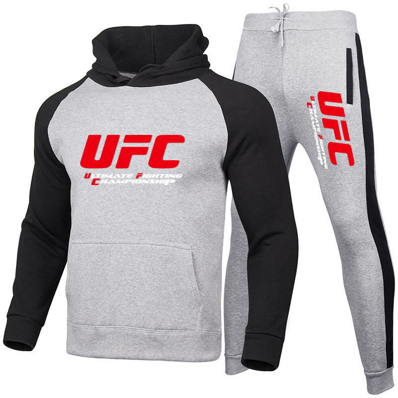 2024 European and American Casual Hoodie MMA Sports UFC Sweater Two-Piece Men's and Women's Fall/Winter Fleece Sweater Pants Men's 2024 European and American Casual Hoodie MMA Sports UFC Sweater Two-Piece Men's and Women's Fall/Winter Fleece Sweater Pants Men's