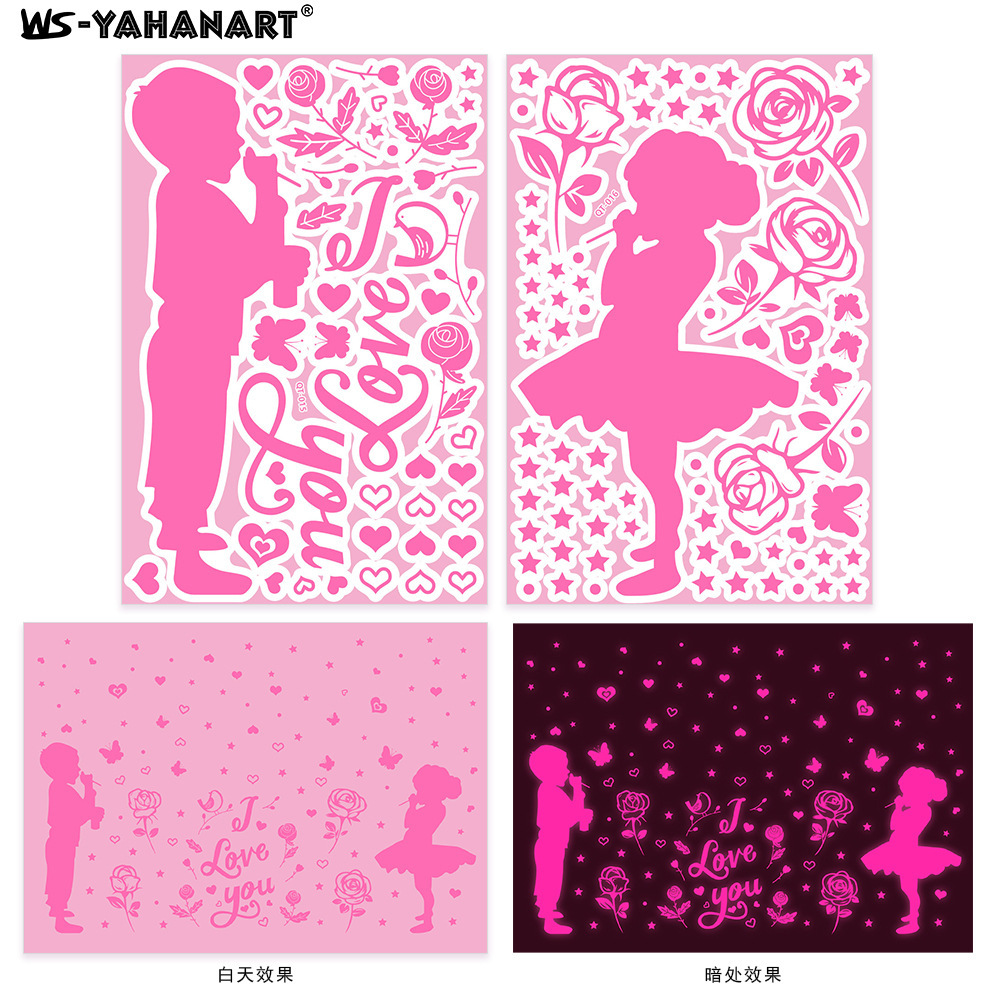 Nuevas pegatinas de regalo para el Día de San Valentín, pegatinas para sellar sobres, pegatinas decorativas para fiestas, pegatinas que brillan en la oscuridad, pegatinas para juegos