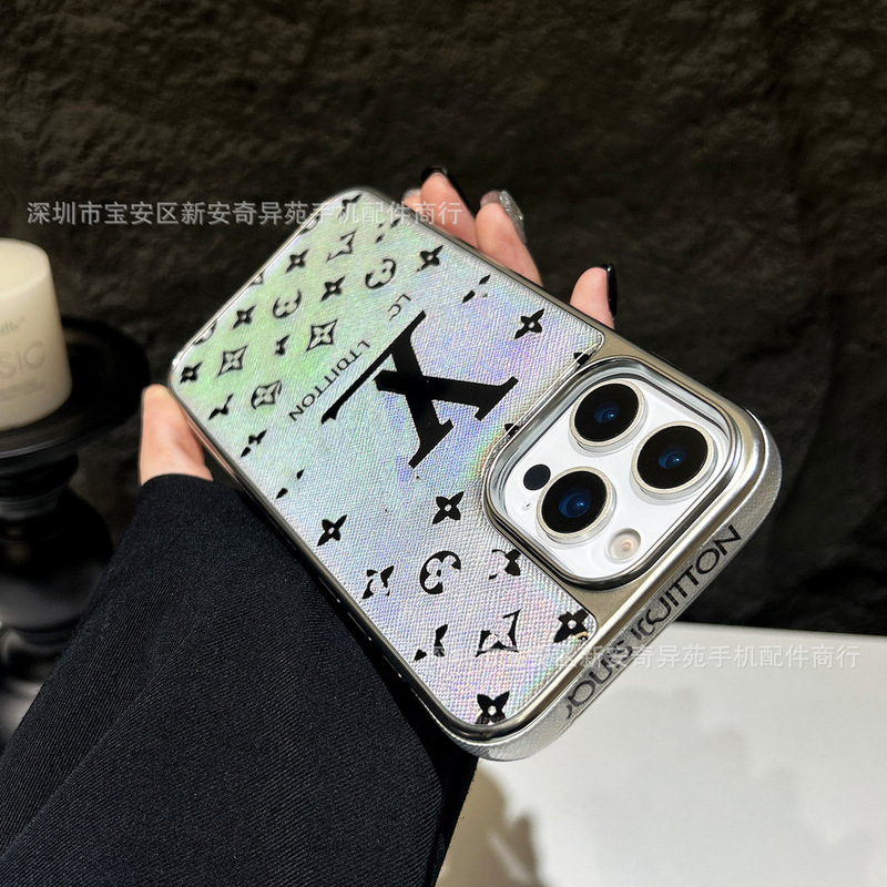 iPhone16Promax Apple 15 携帯電話ケースに適したハイエンドのカラフルなサイドアート接着剤クラシック老眼鏡|undefined