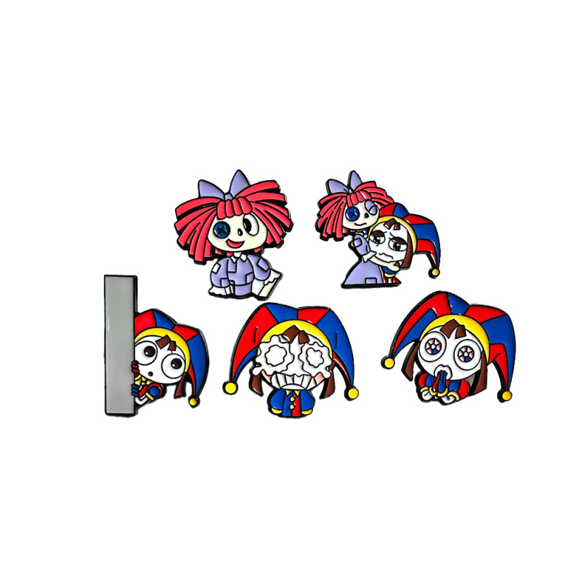 Hot Selling Magical Numbers Circus Metal Badge Clown Pamnijagata Cute Cartoon Anime Brooch Hot Selling Magical Numbers Circus Metal Badge Clown Pamnijagata Cute Cartoon Anime Brooch