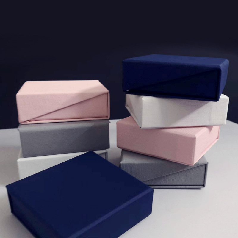厂家批发纸盒斜口书形盒耳环盒戒指盒项链盒手链盒首饰包装logo