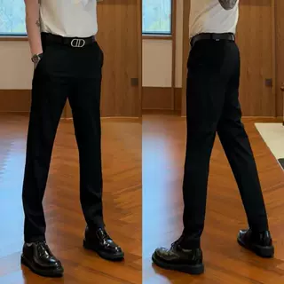 2026春季新款裤子男士是潮流修身百搭运动休闲裤塔里直筒裤纯色裤