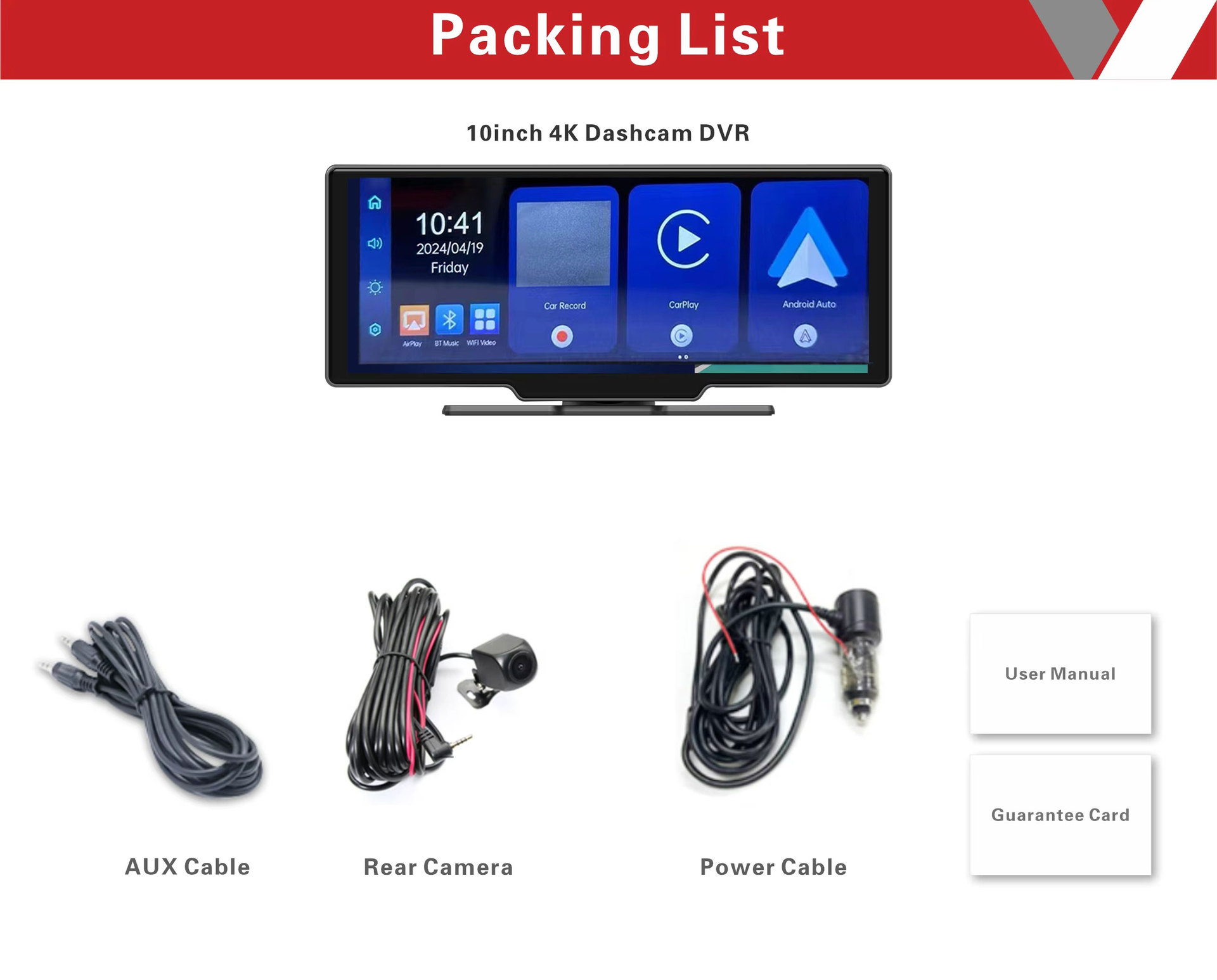 Cross-Border 10.26 Wireless Carplay H805D Light-Sensing Car Wifi Navigation Gps Car Ads Driving Record