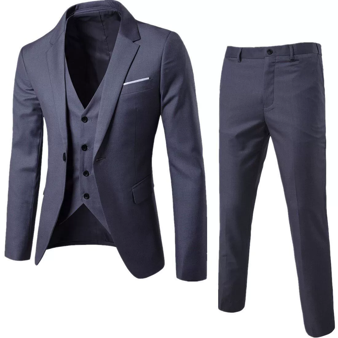 Мужской комплект, классический жакет костюма, легкое и тонкое платье, Slim fit, корейский стиль