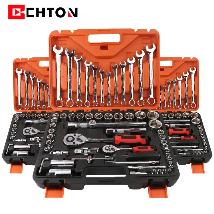 61-piece Chrome Vanadium Steel Auto Repair Quick Ratchet Wrench Dual-purpose Wrench Extension Socket Tool Set