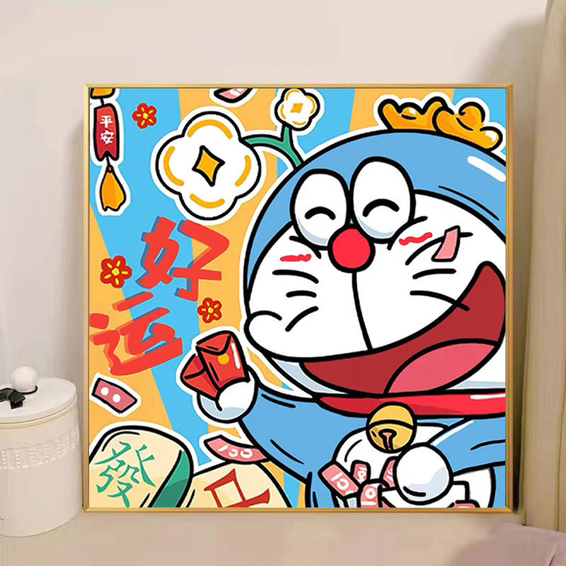 漫画 Q バージョンエッグマンパーティーシリーズ DIY デジタル油絵子供の手作り着色油絵装飾品卸売|undefined